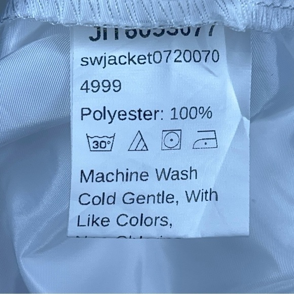 SIZE 6 SHEIN WHITE CROPPED HOODIE LONG SLEEVE NEUTRAL LIGHTWEIGHT - Picture 8 of 9